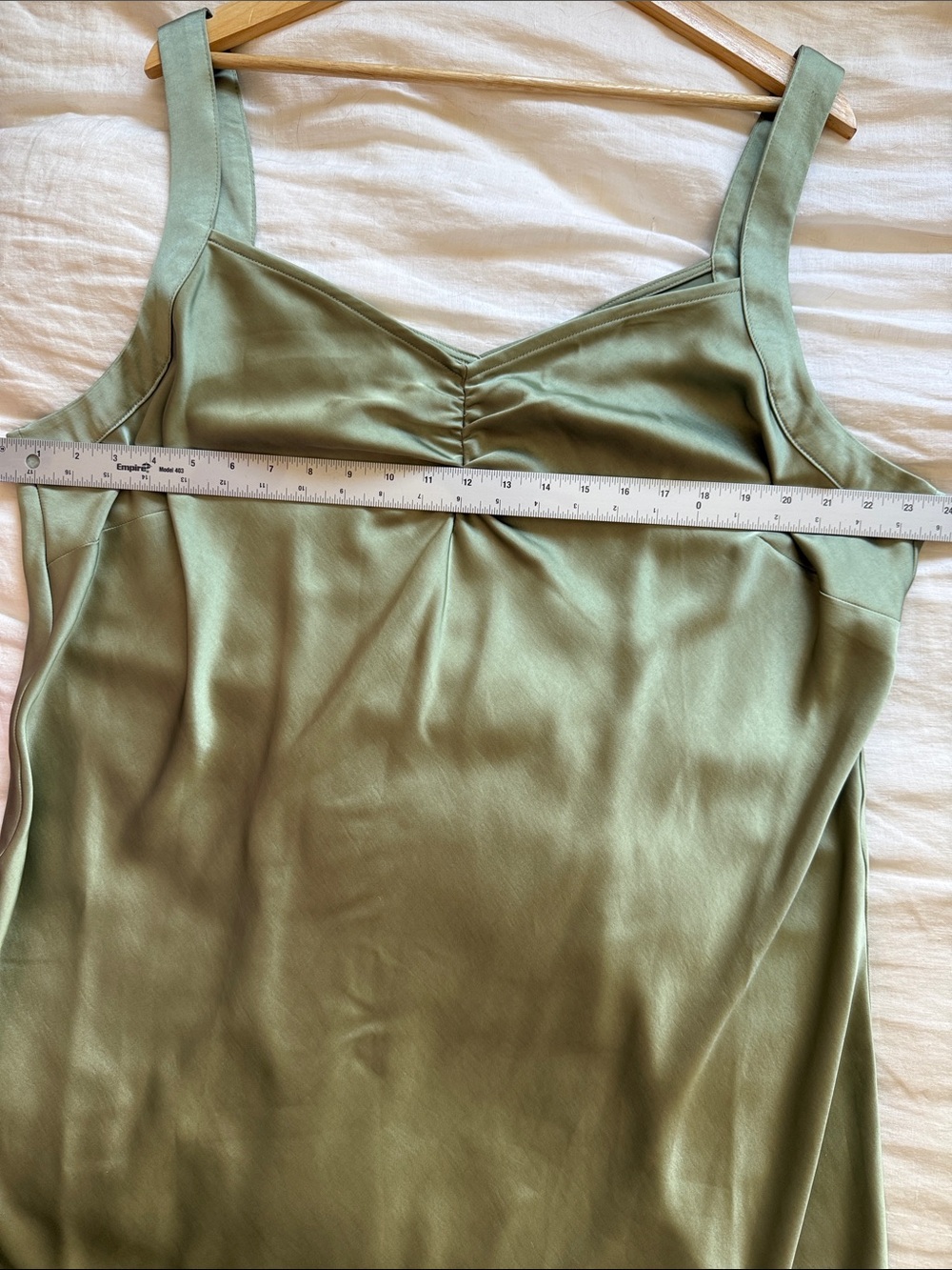 Ava & Viv Sage Green Satin Strappy Midi Dress Size 2X Wedding Guest Homecoming - Picture 6 of 9